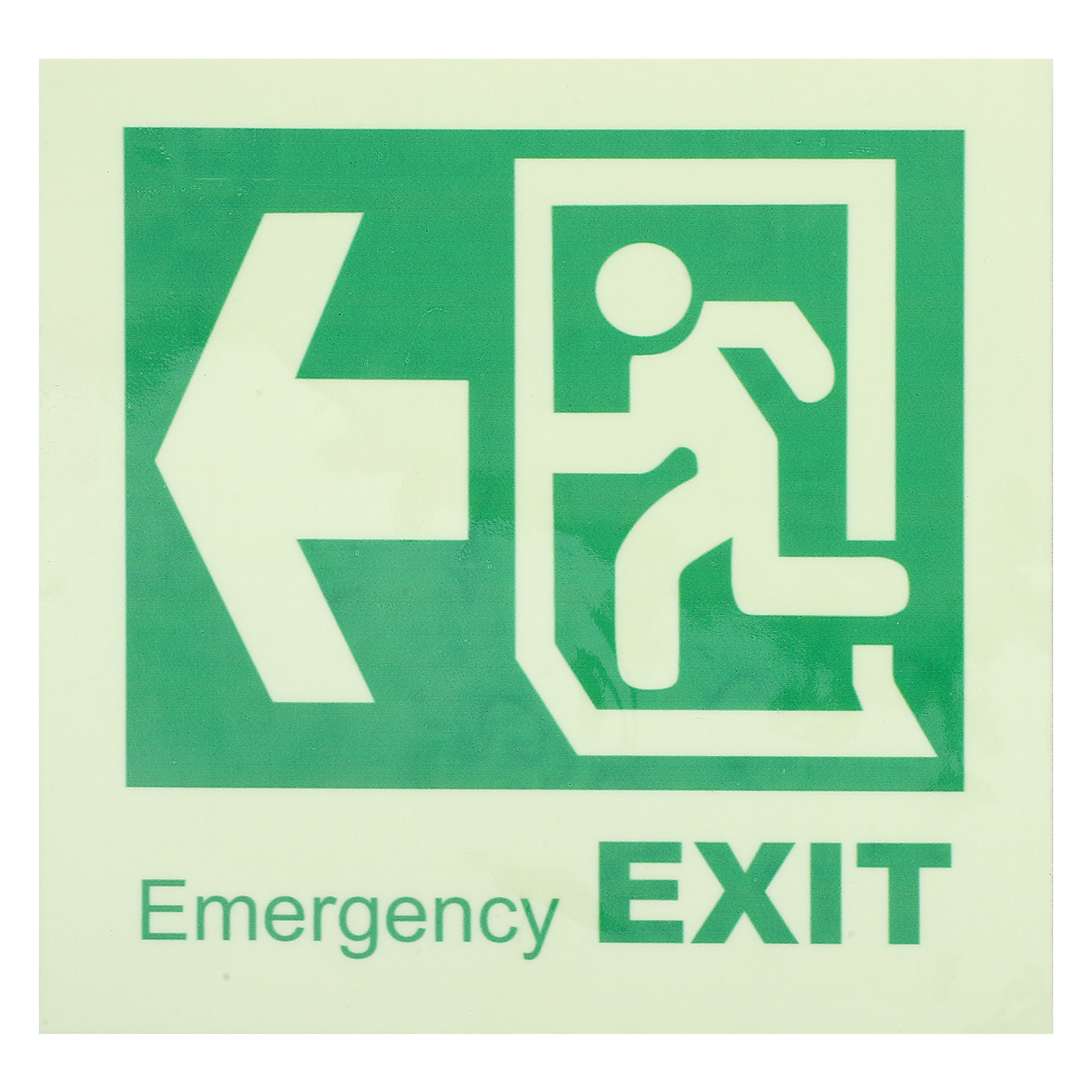 Emergency Exit Sign - Leuchtender Selbstklebender Notausgangs-Schildaufkleber, im Dunkeln leuchtender