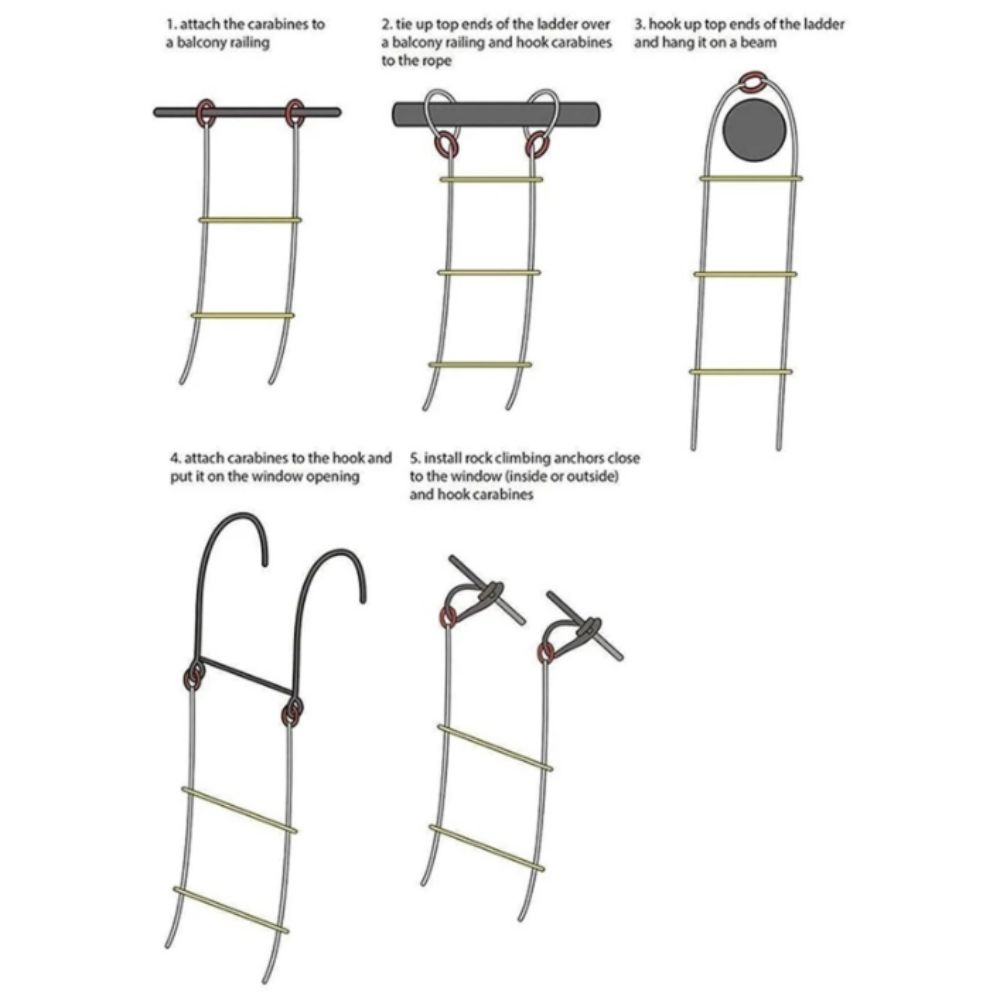 Isolierte Seil-Leiter mit Grif – Fire Escape Ladder Bewertung und Preis
